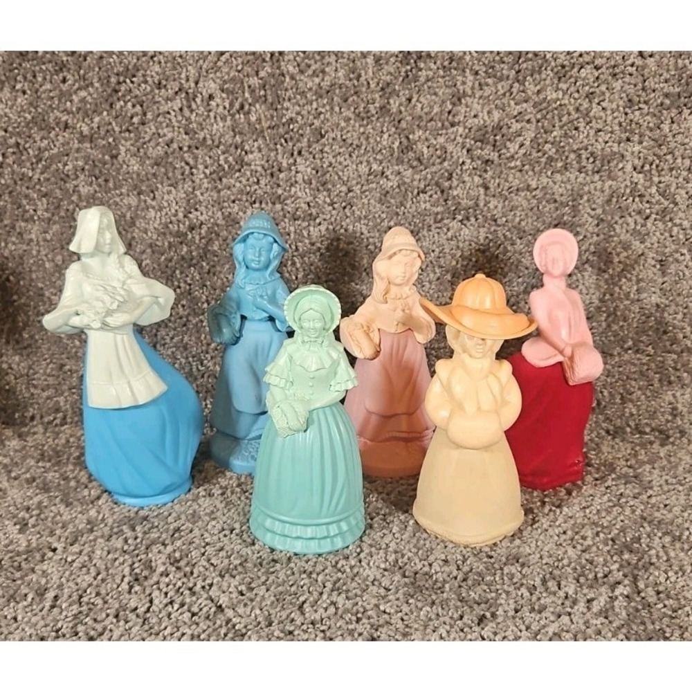 Lot Of 6 Vintage Avon Doll Bottles